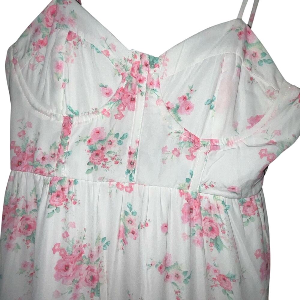 Altar'd State Corset Bodice Maxi  Pink Floral  Zandry Dress M NWOT Wedding Guest - Picture 11 of 15